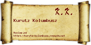 Kurutz Kolumbusz névjegykártya